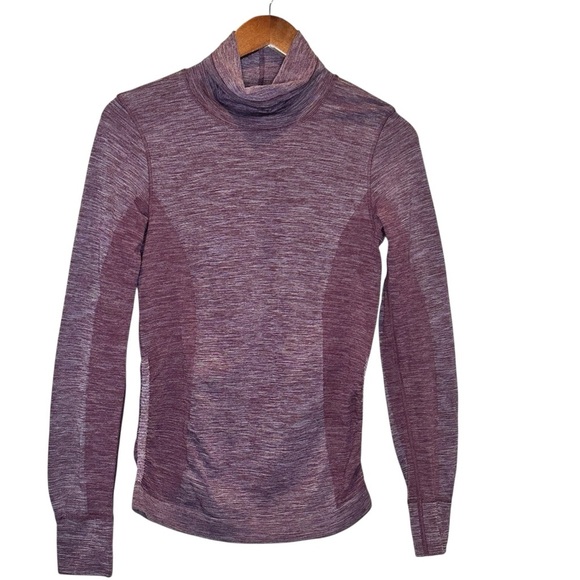 Lululemon Woolly Wonder Turtleneck Size 4 Dark Adobe / White  DKAB/WHT 77575 - Picture 3 of 13